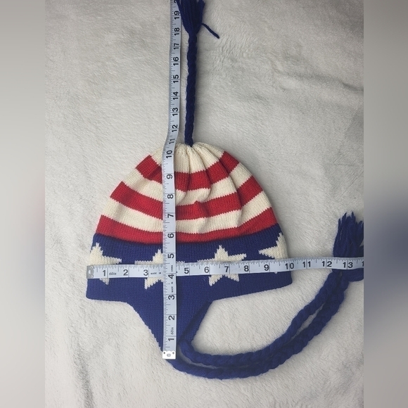Stars and Stripes Wool Moriarty Winter Hat. - Picture 5 of 7